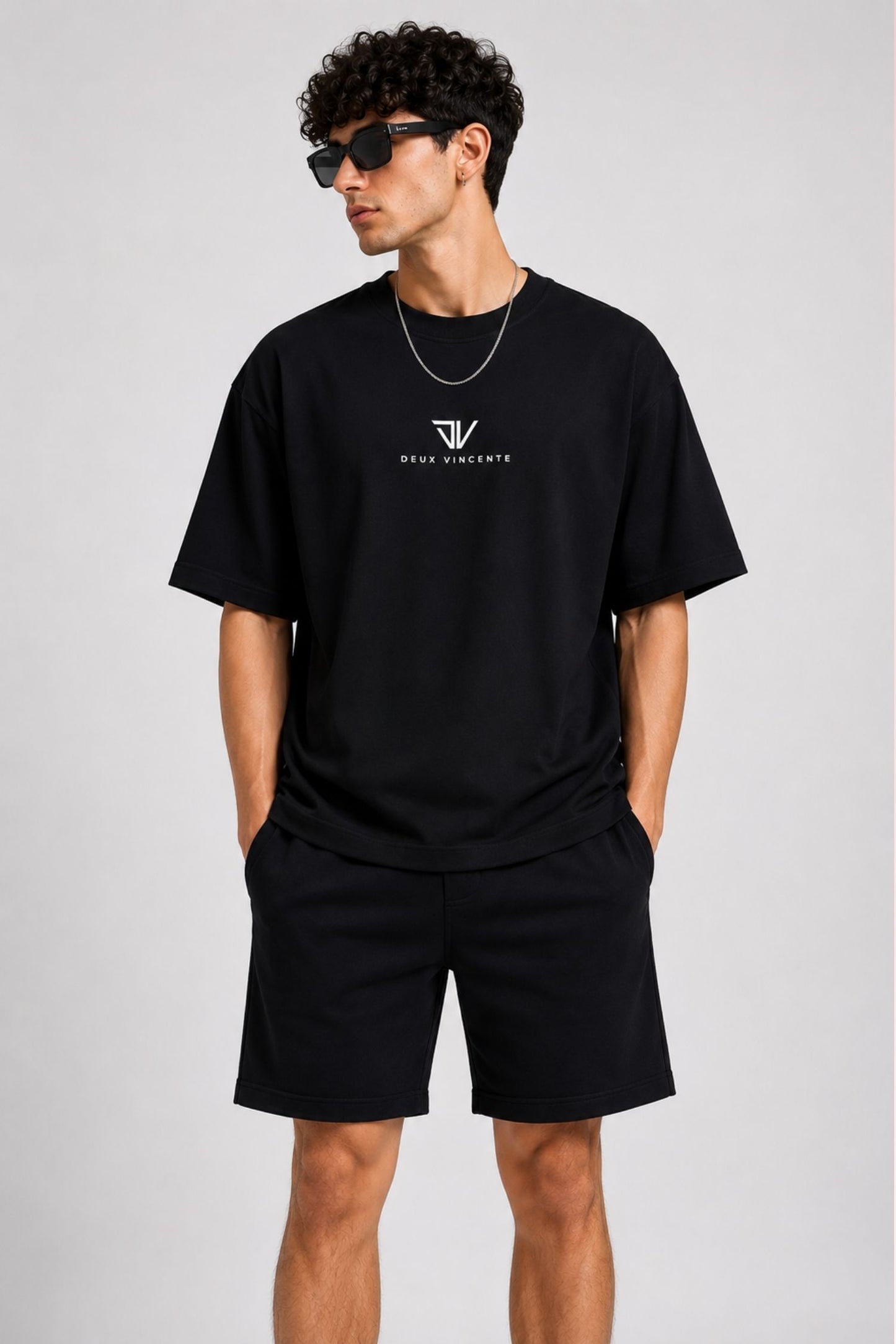 DV Classic Oversized Co-Ord Set – 240 GSM Premium T-Shirt & Shorts Set