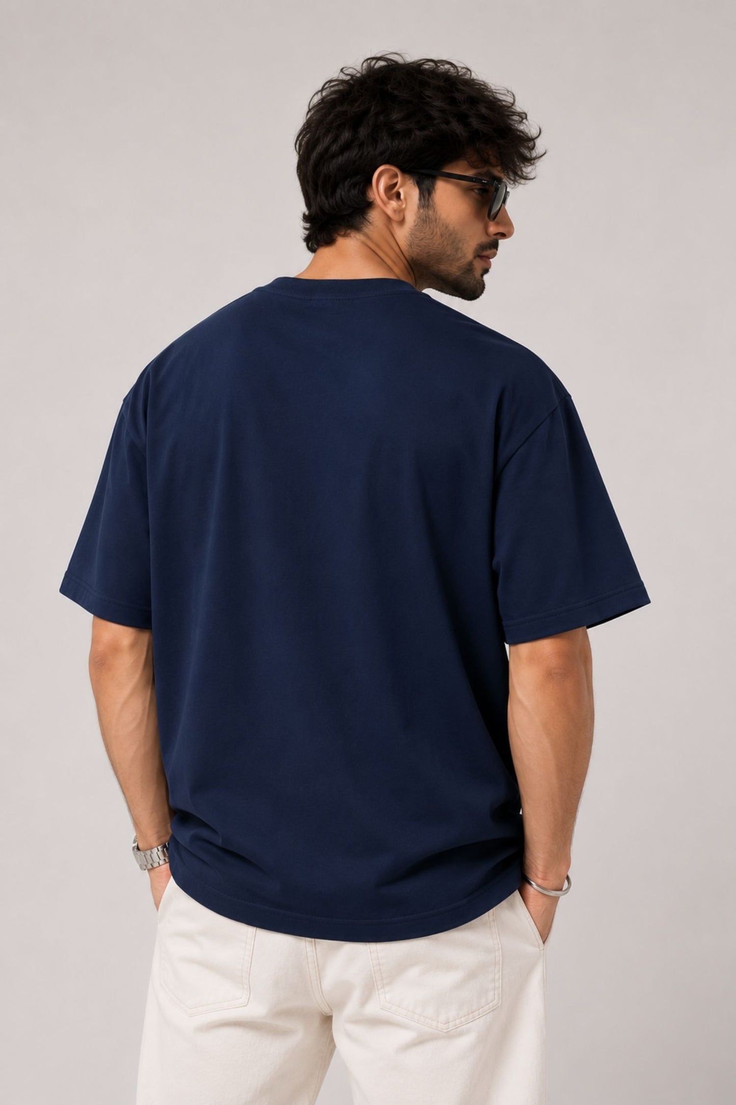 God's Plan Navy Oversized T-Shirt