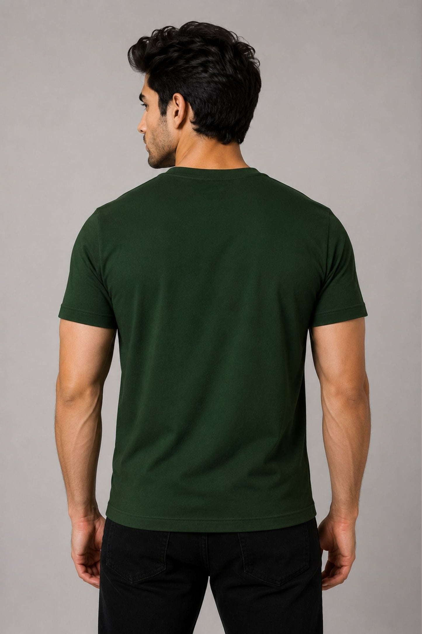 Timeless Bottle Green Regular Fit T-shirt