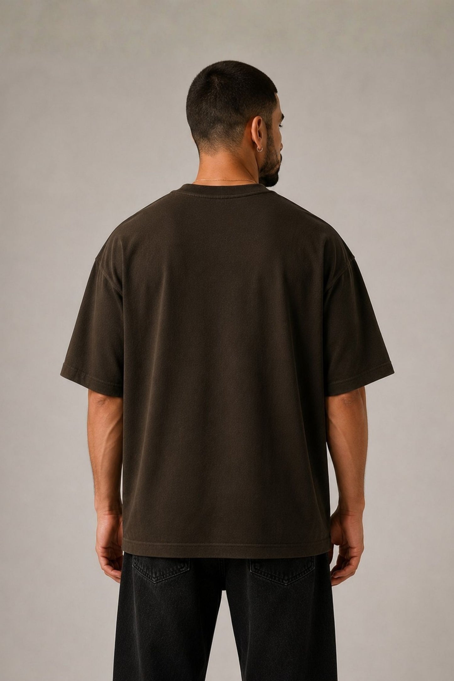 11:11 Minimal Brown Oversized T-Shirt
