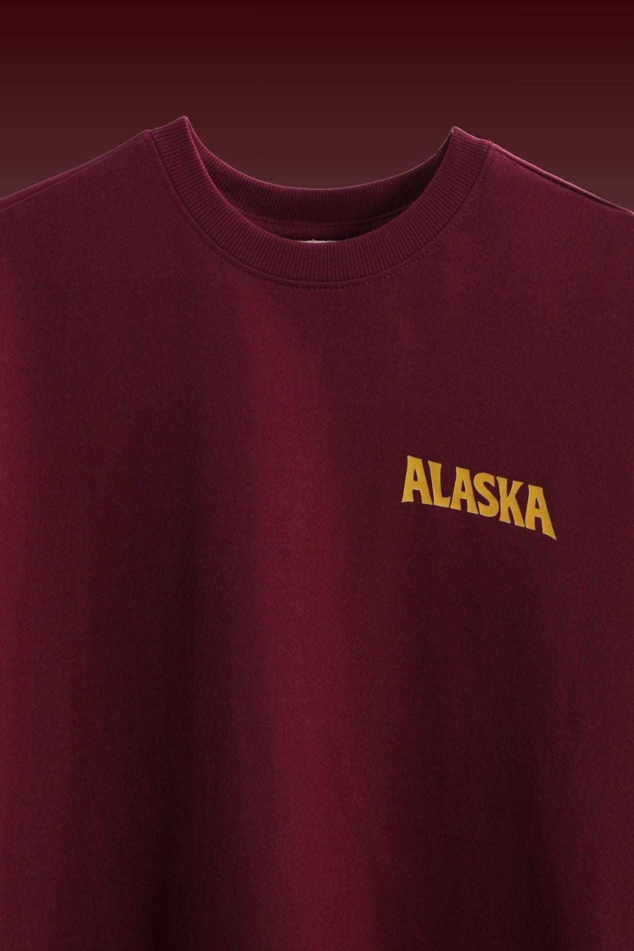 Alaska Maroon Premium Oversized T-Shirt