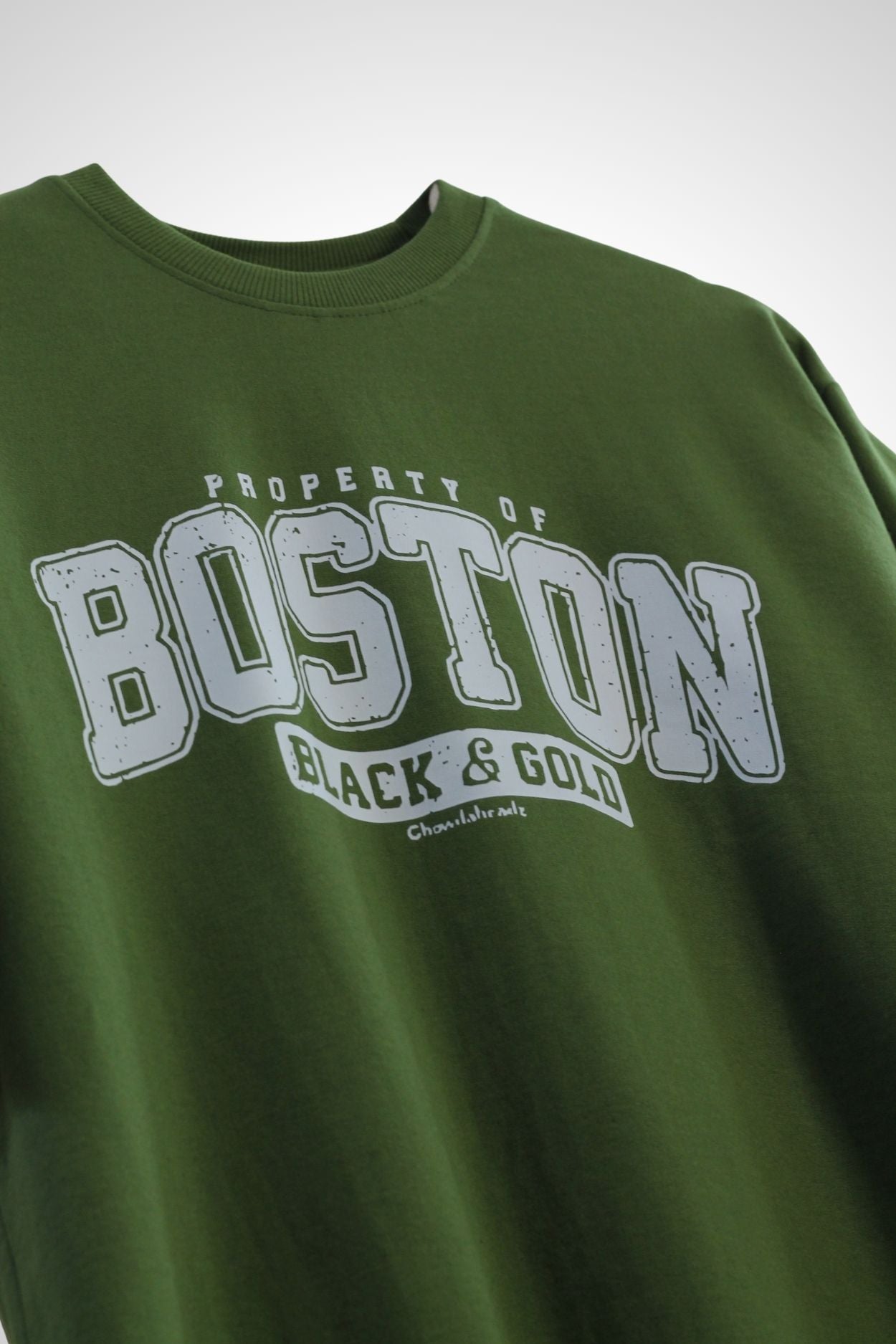 Boston Army Green Oversized T-Shirt