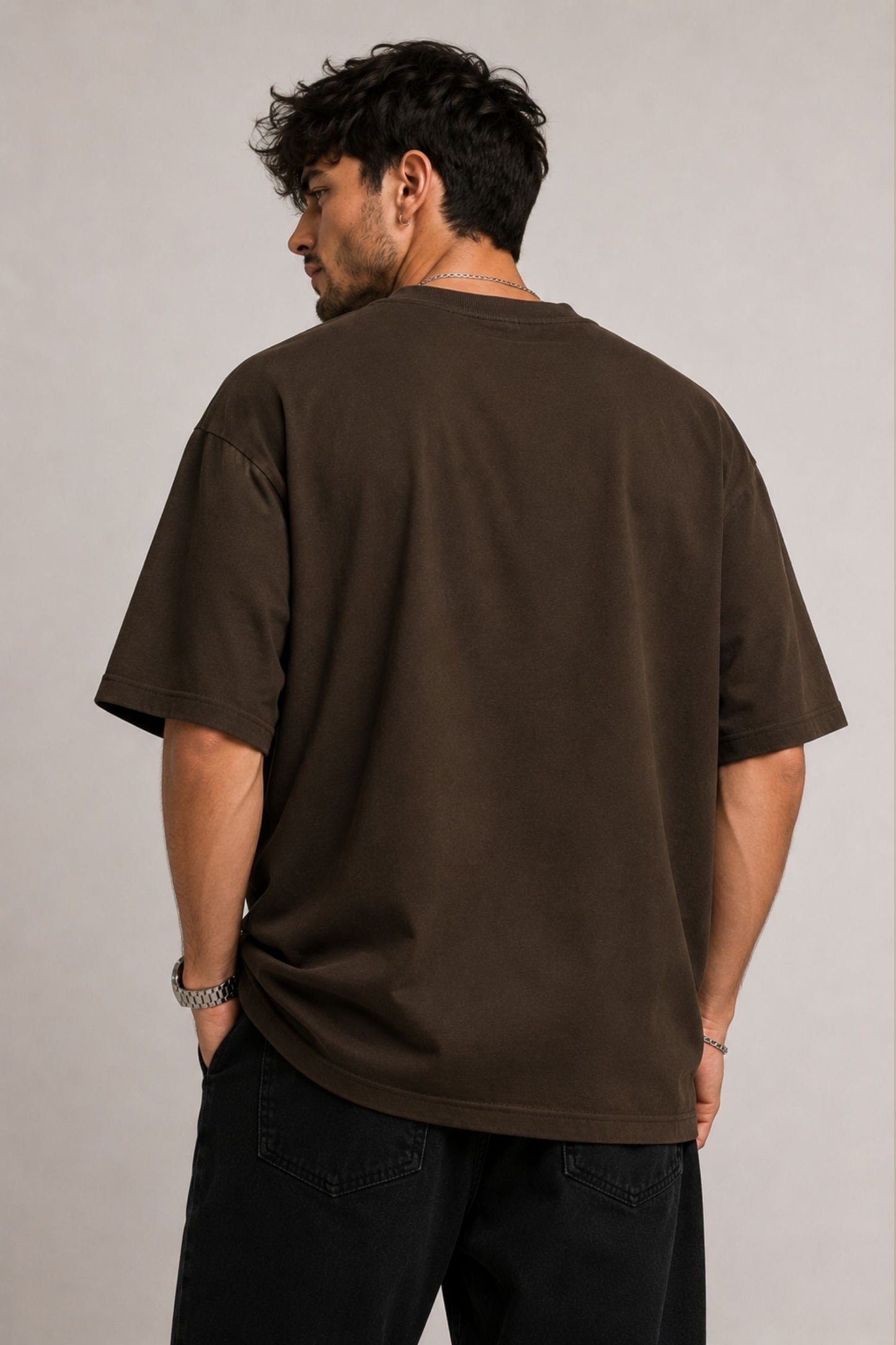 Calm Premium Brown Oversized T-Shirt