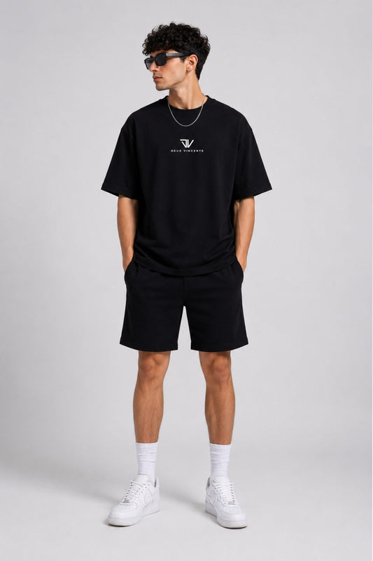 DV Classic Oversized Co-Ord Set – 240 GSM Premium T-Shirt & Shorts Set