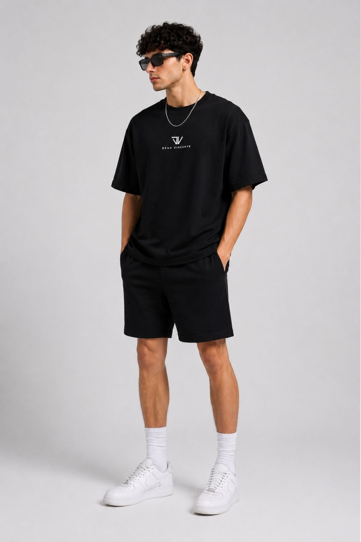 DV Classic Oversized Co-Ord Set – 240 GSM Premium T-Shirt & Shorts Set
