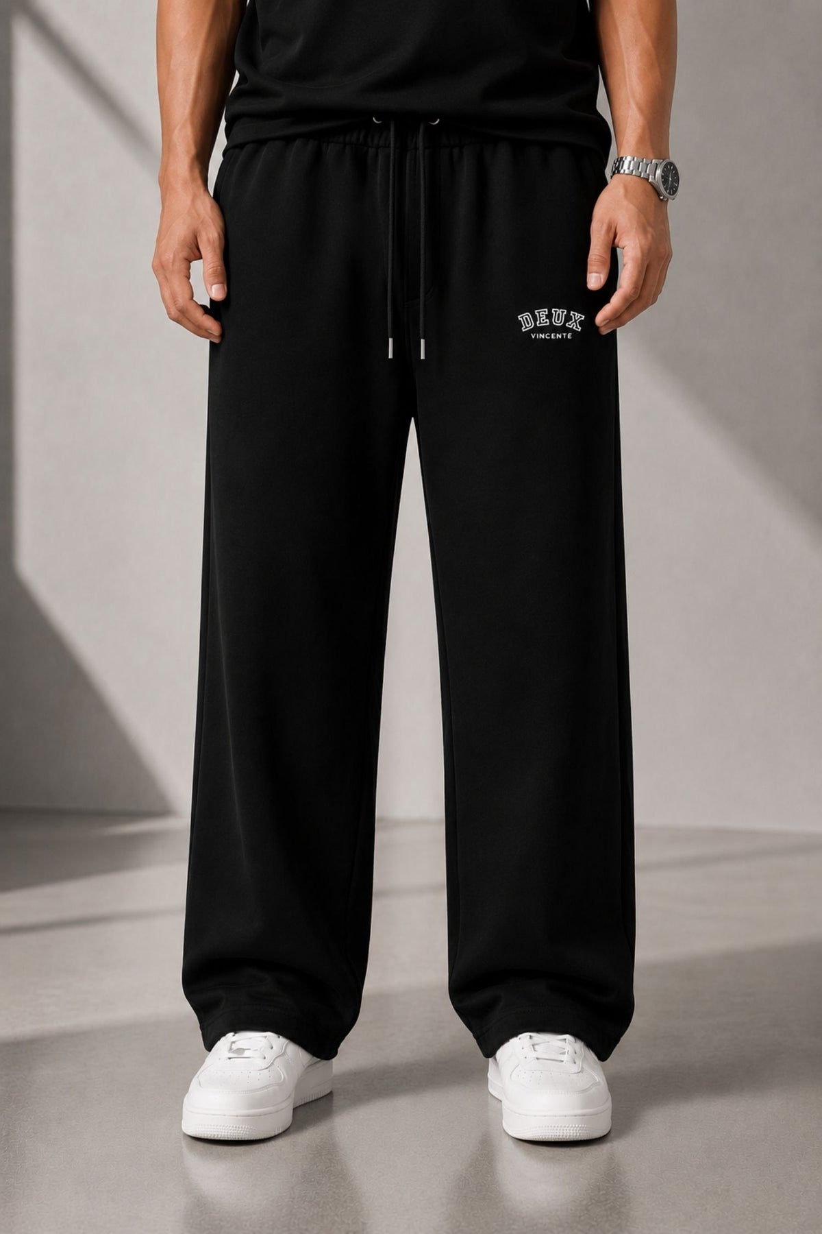 DV Classic Black Straight Fit Cotton Jogger