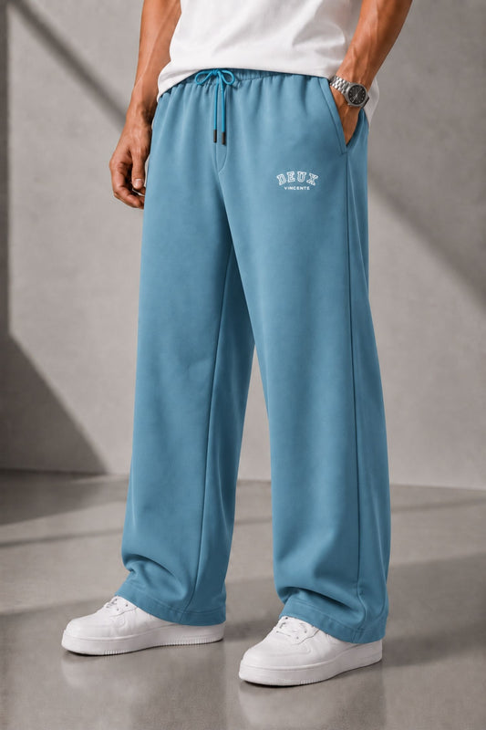 DV Classic Sea Blue Straight Fit Cotton Jogger
