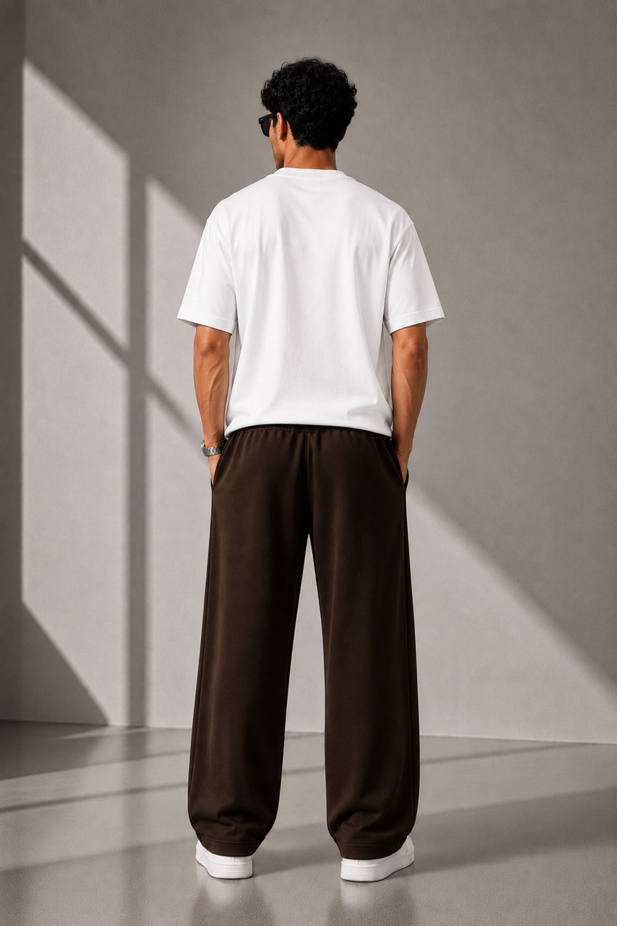 DV Classic Brown Straight Fit Cotton Jogger
