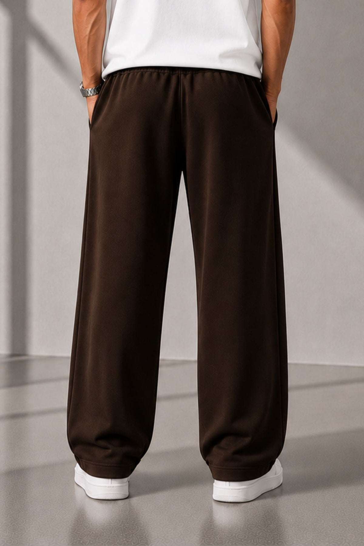 DV Classic Brown Straight Fit Cotton Jogger