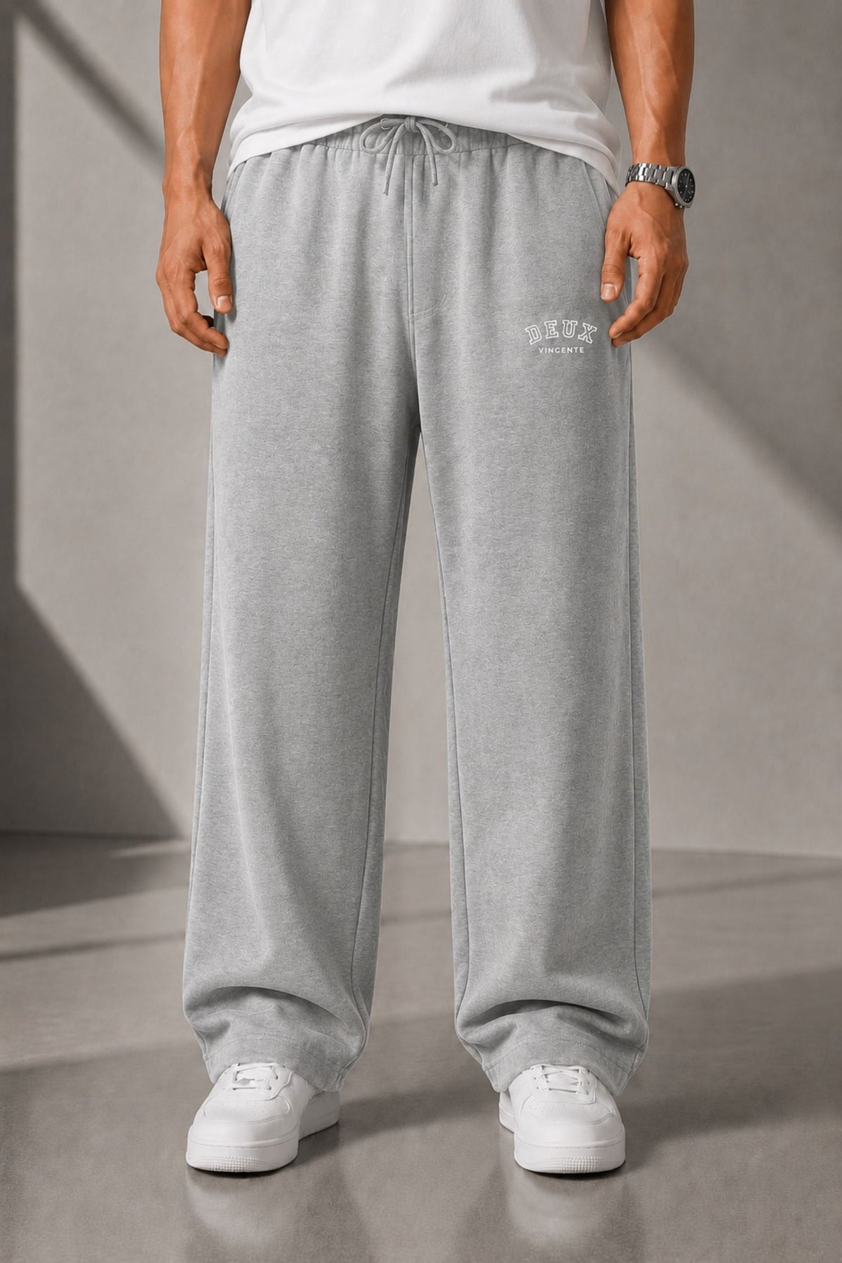 DV Classic Grey Straight Fit Cotton Jogger