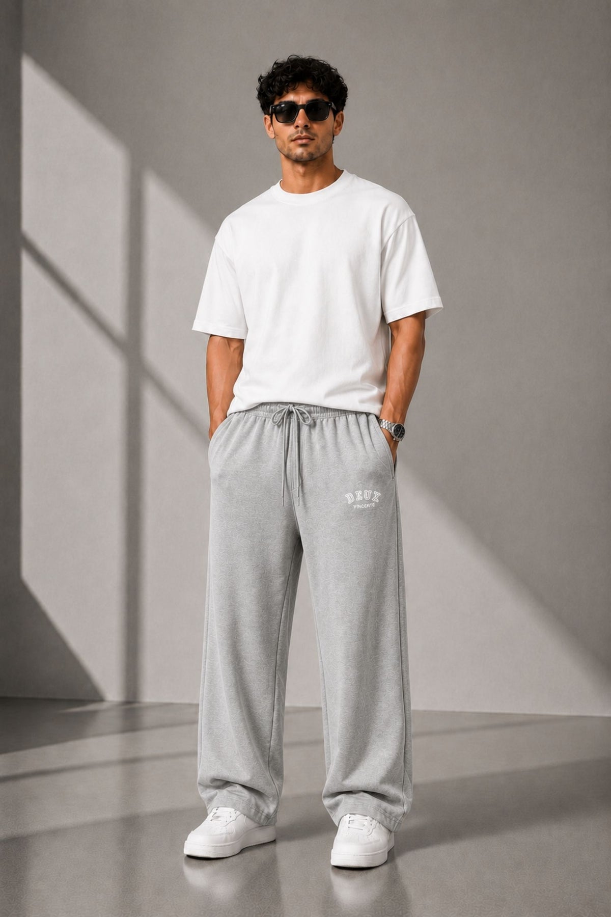 DV Classic Grey Straight Fit Cotton Jogger