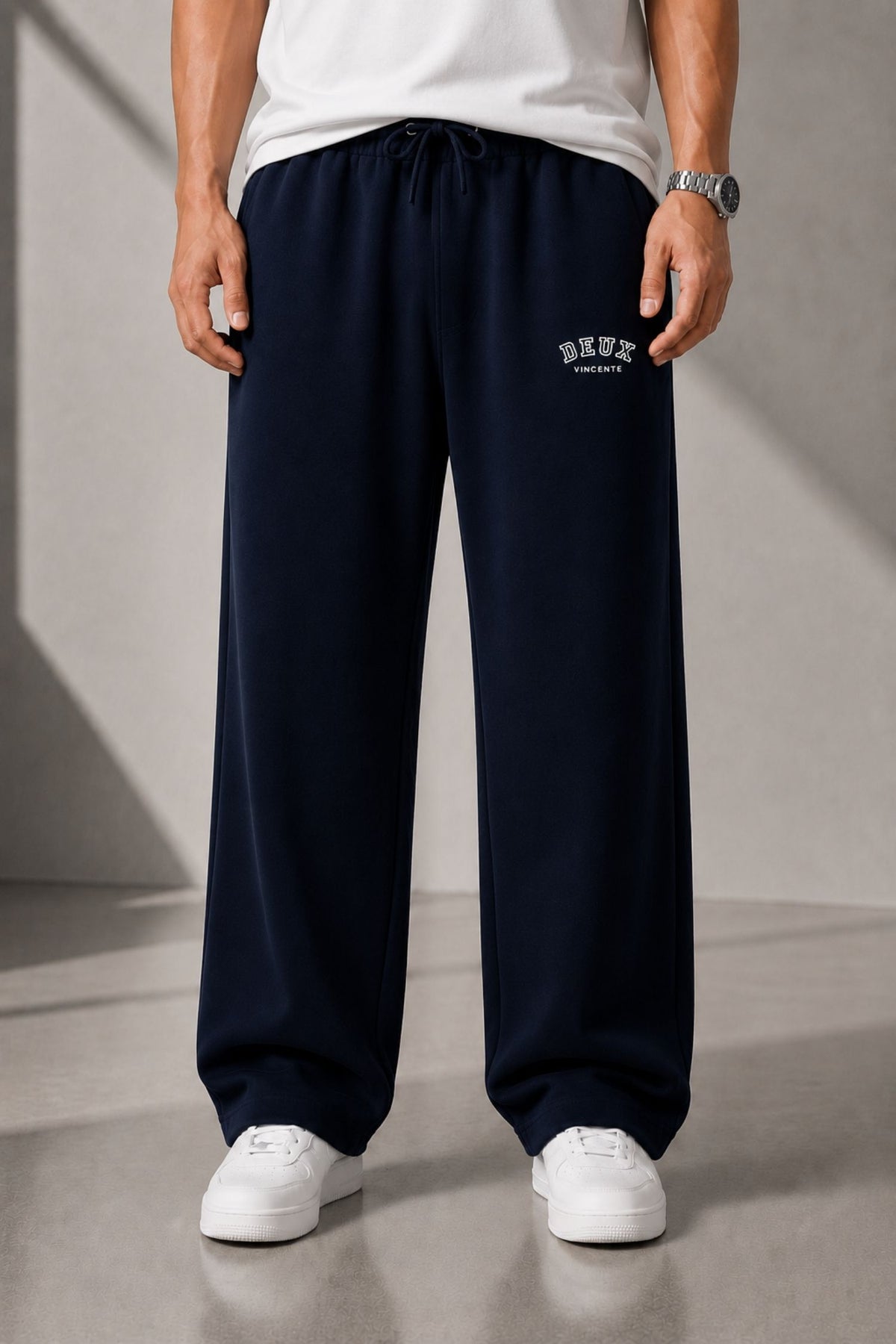 DV Classic Navy Straight Fit Cotton Jogger