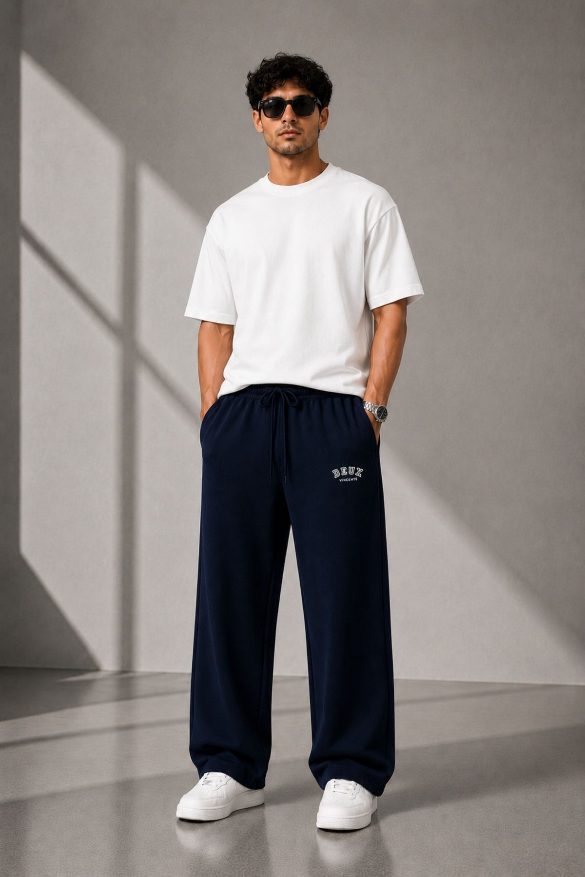 DV Classic Navy Straight Fit Cotton Jogger