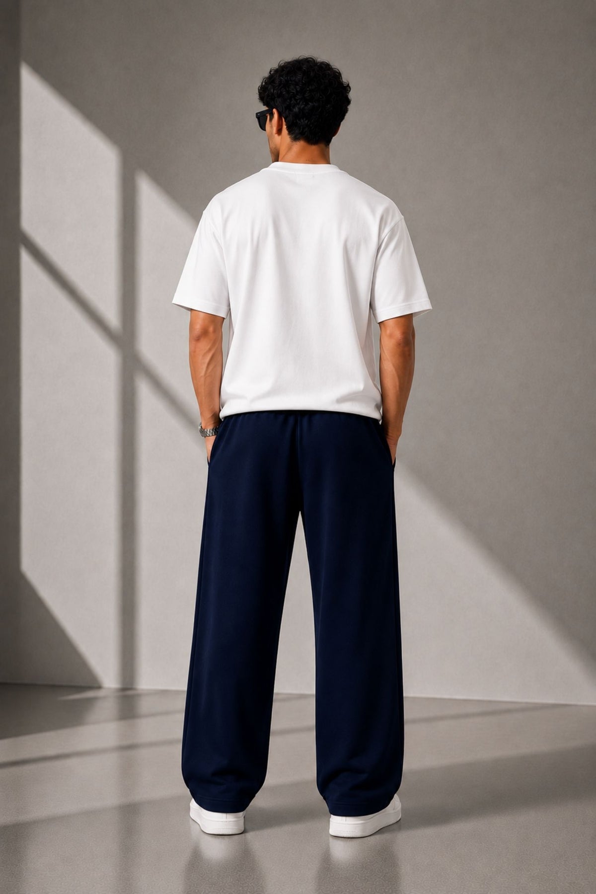 DV Classic Navy Straight Fit Cotton Jogger