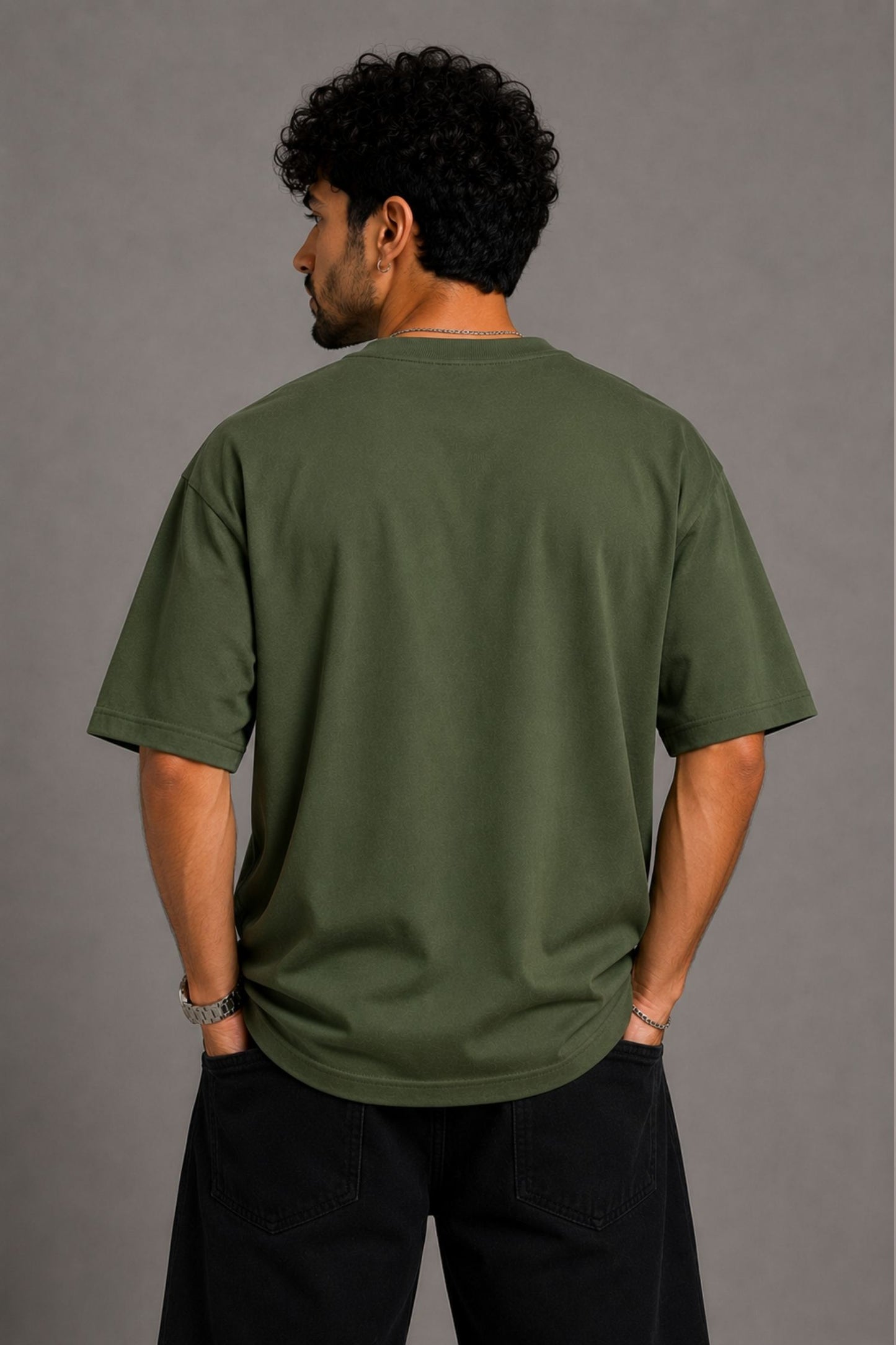 Discover Army Green Oversized T-Shirt