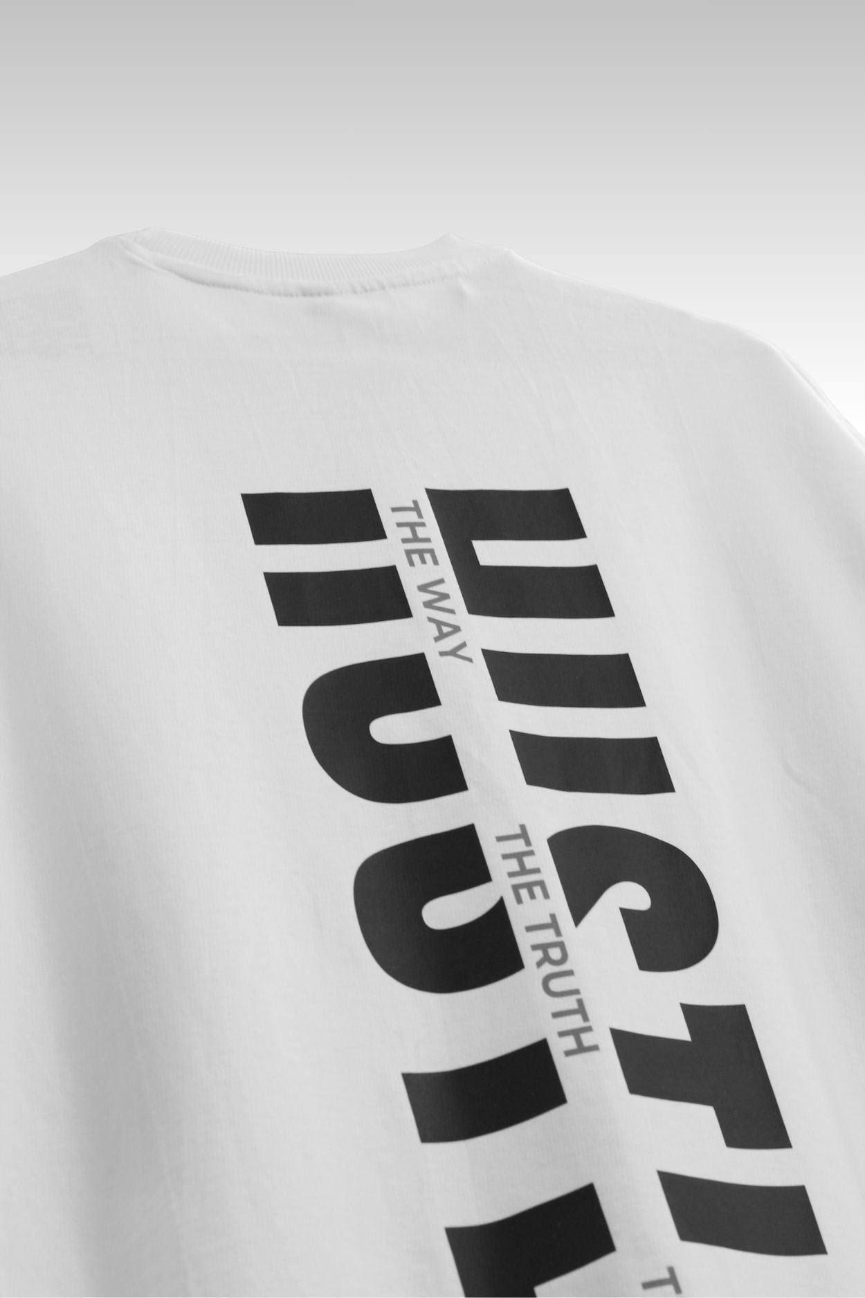 Hustle White Premium Oversized T-Shirt
