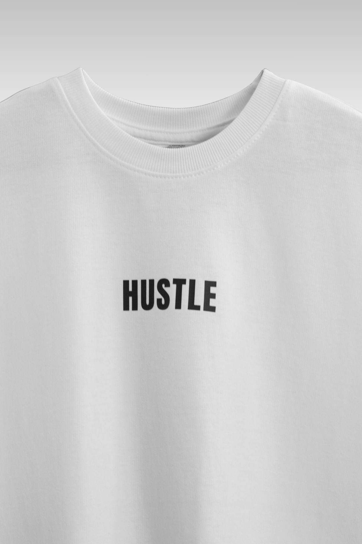 Hustle White Premium Oversized T-Shirt