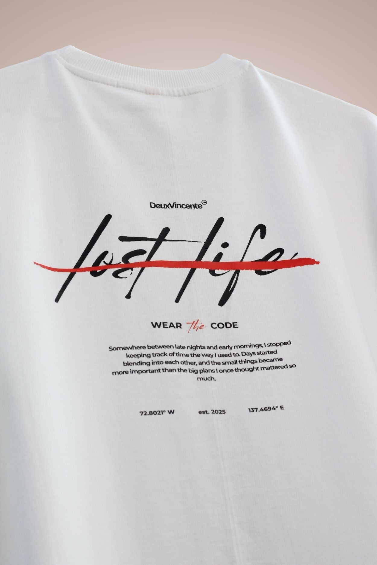 Lost Life White Premium Oversized T-Shirt