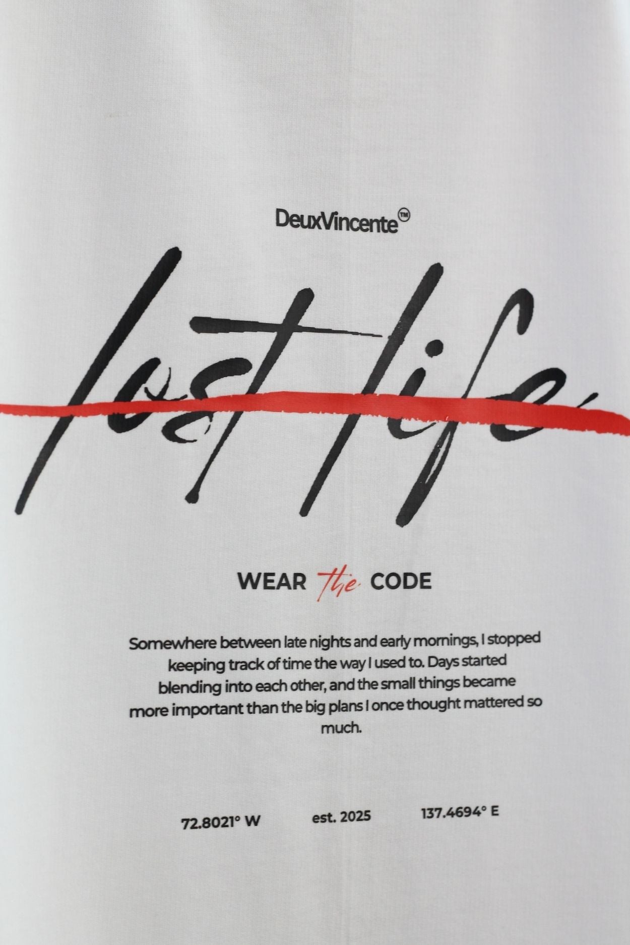 Lost Life White Premium Oversized T-Shirt