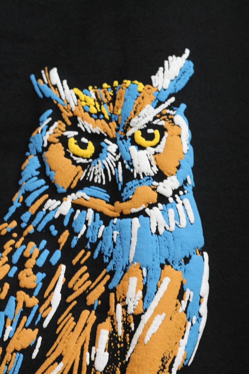 Lucky Owl Puff Printed Oversized T-Shirt