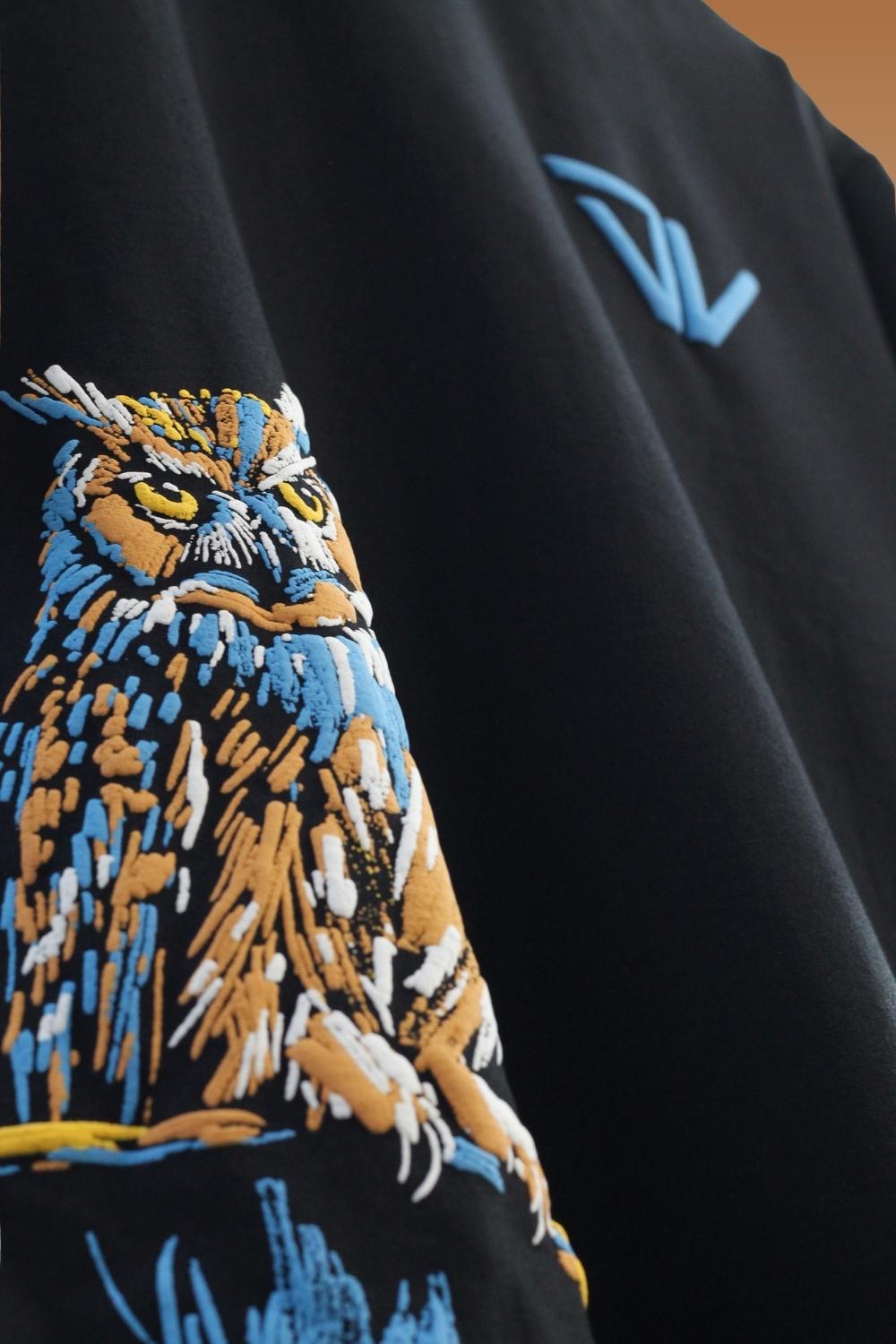 Lucky Owl Puff Printed Oversized T-Shirt