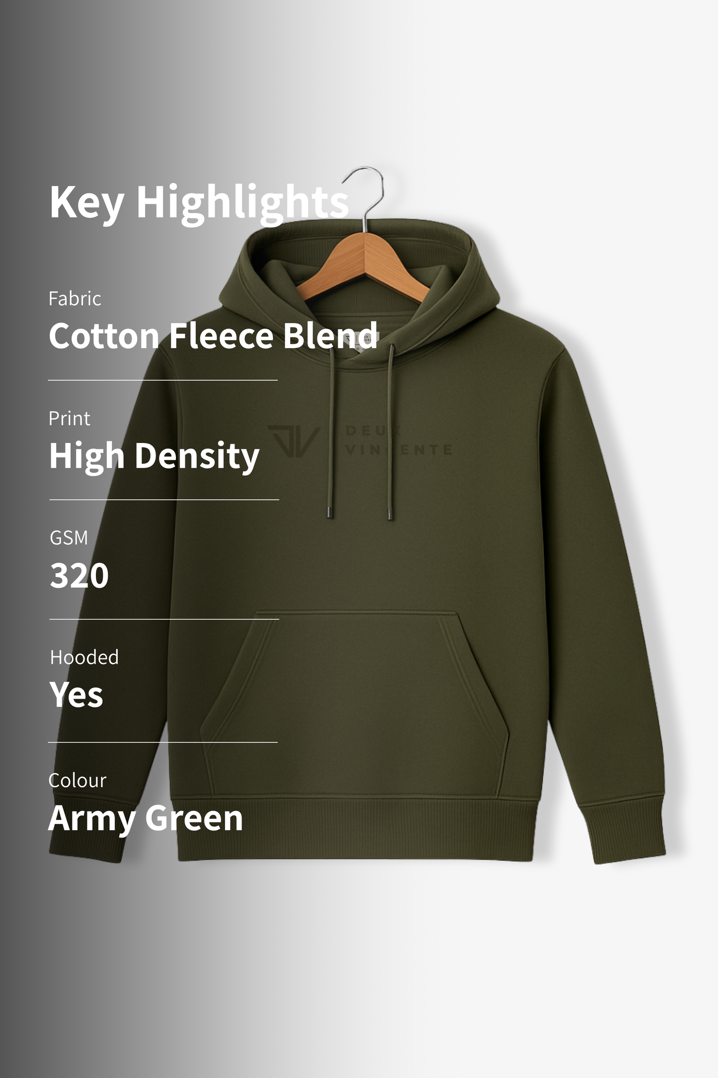 Premium Army Green Hoodie
