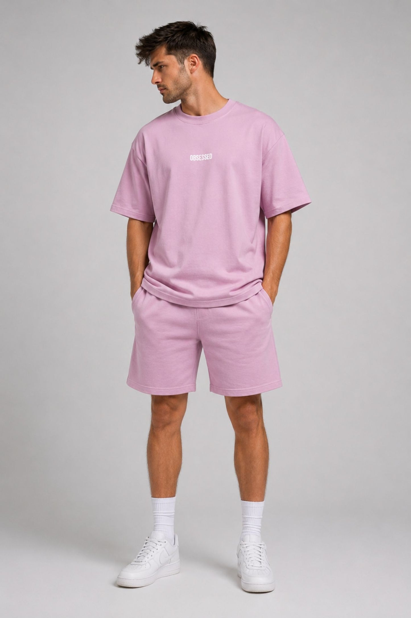 Obsessed Oversized Co-Ord Set – 240 GSM Premium T-Shirt & Shorts Set