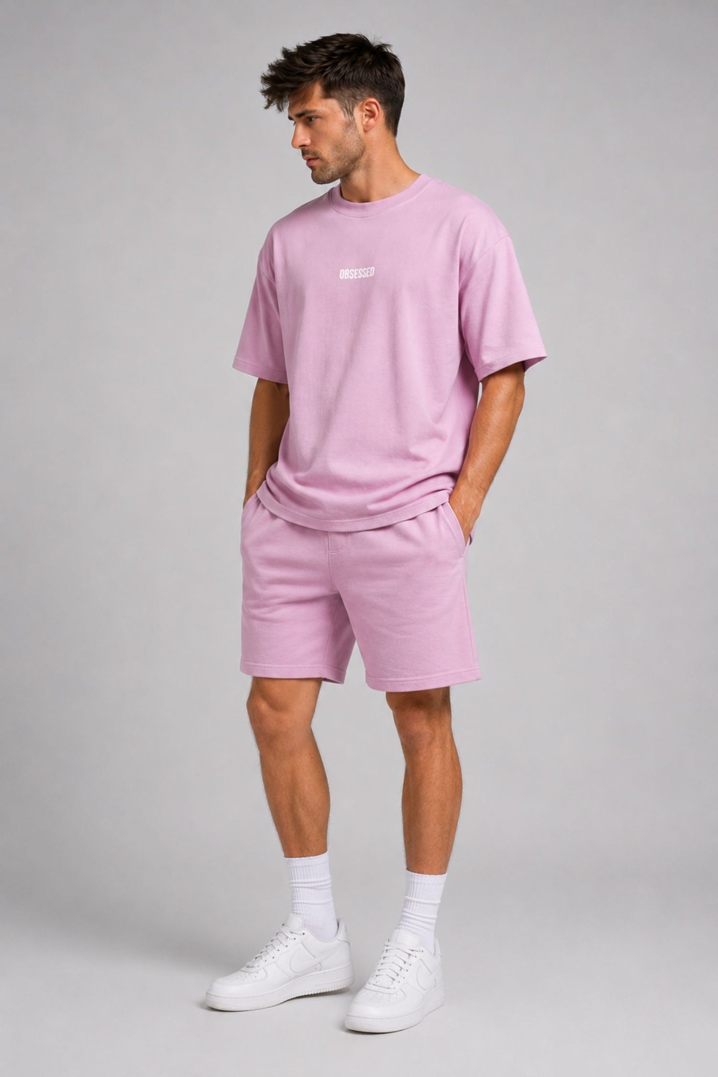 Obsessed Oversized Co-Ord Set – 240 GSM Premium T-Shirt & Shorts Set