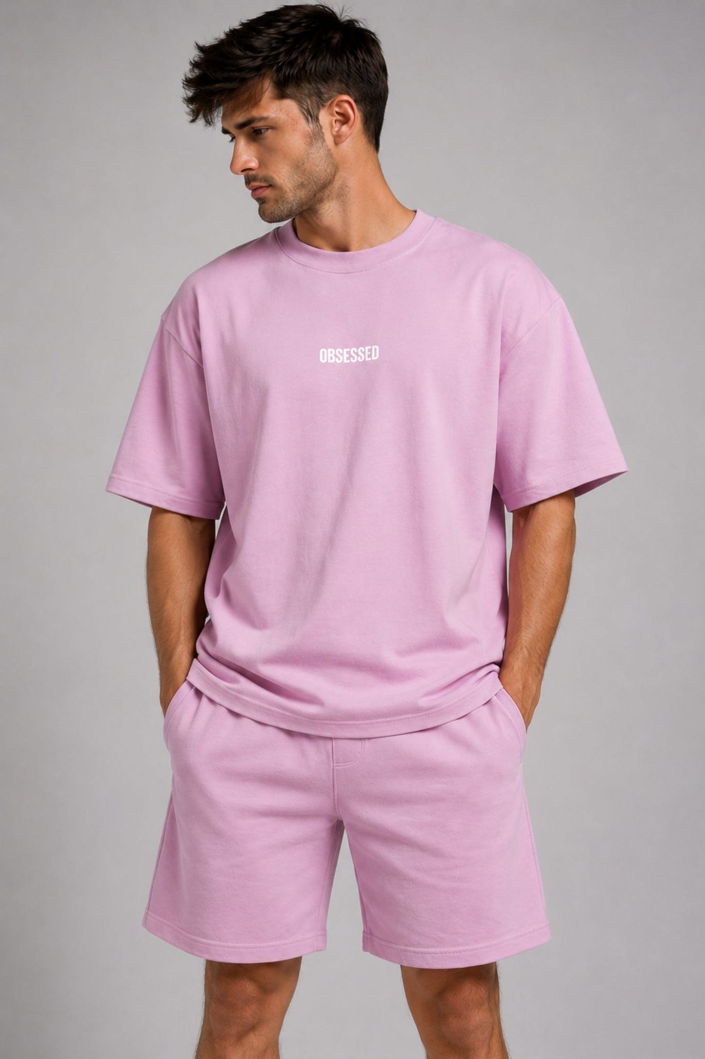 Obsessed Oversized Co-Ord Set – 240 GSM Premium T-Shirt & Shorts Set