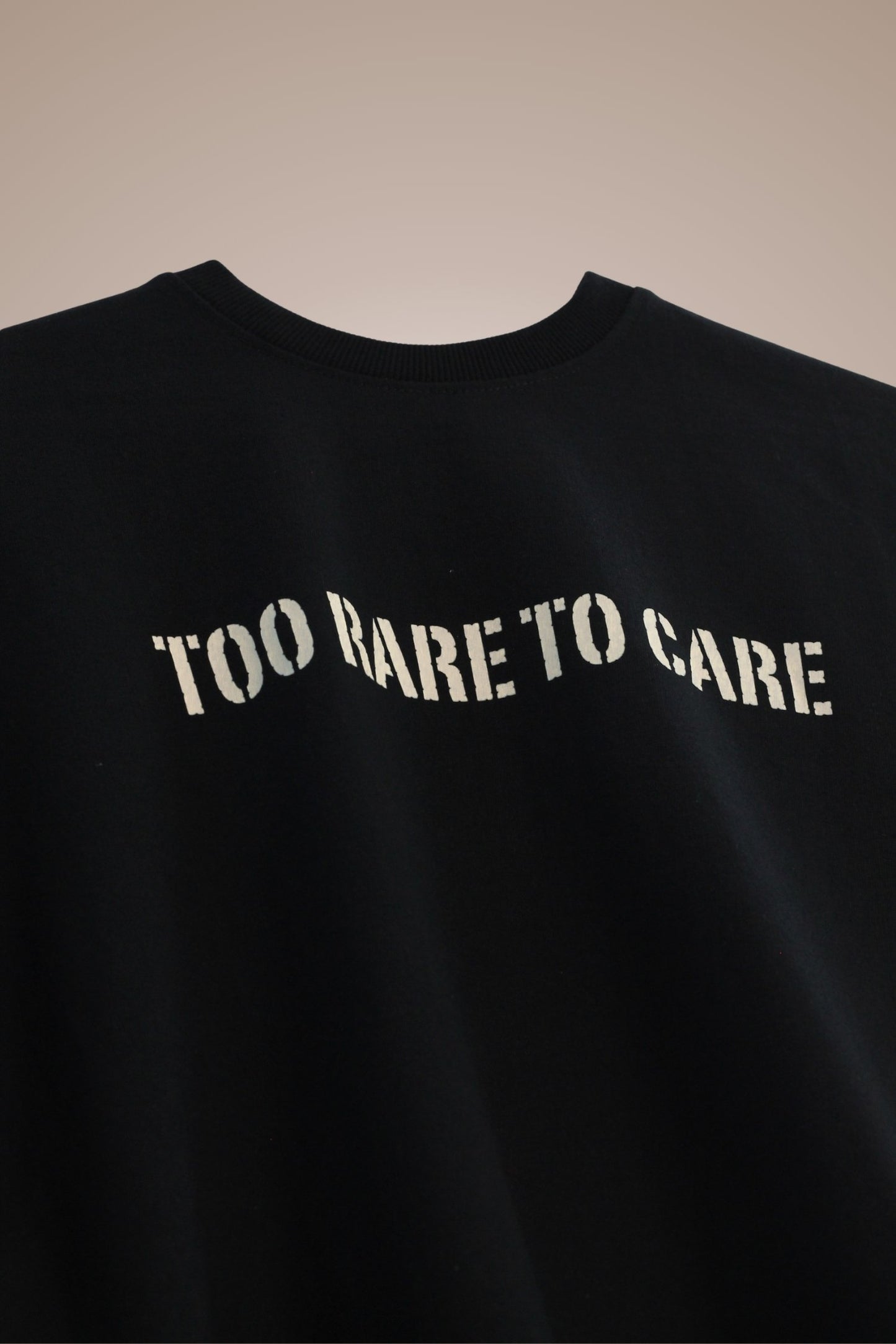 Too Rare To Care Black Oversized T-Shirt