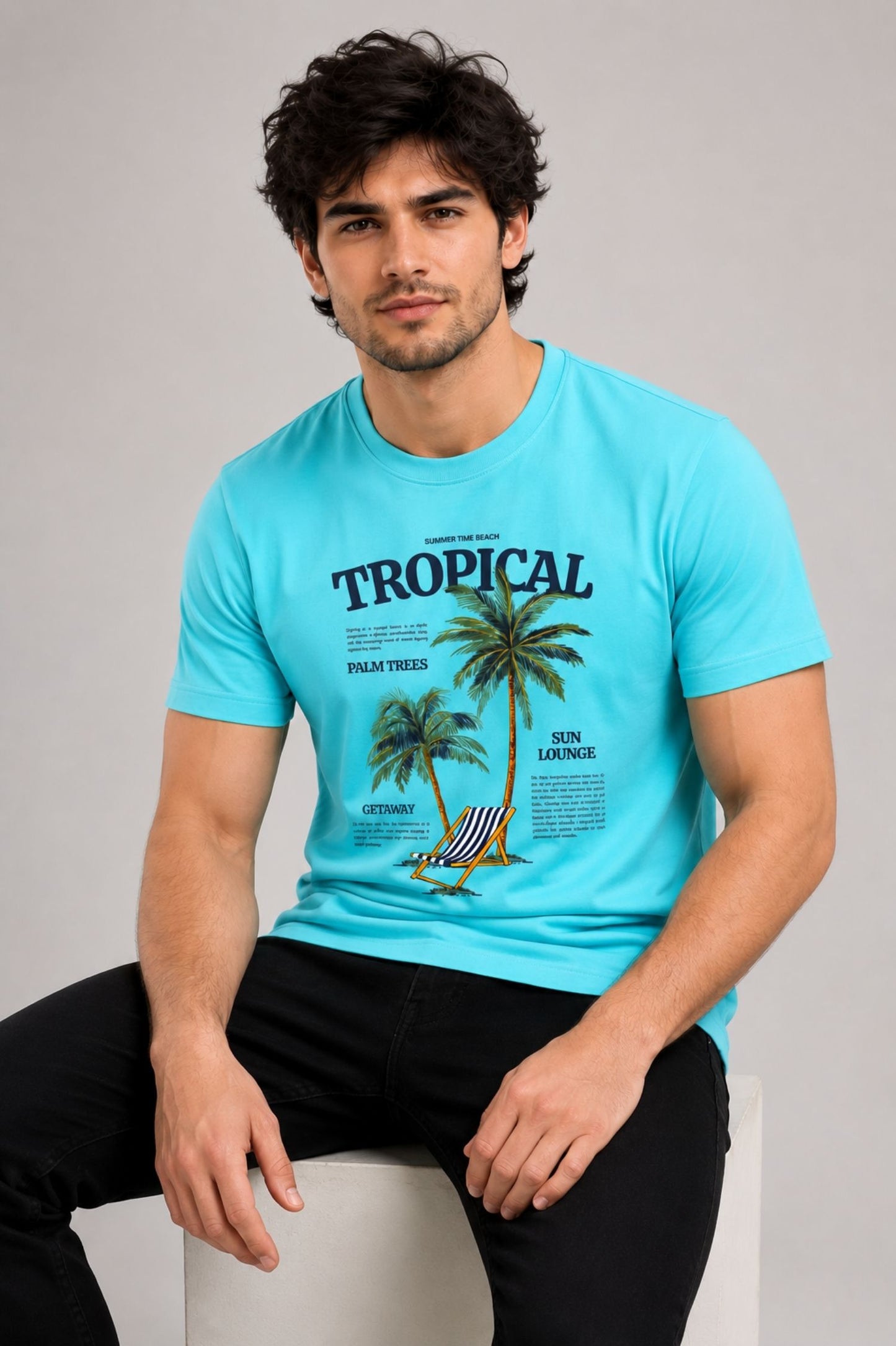 Tropical Blue Regular Fit T-shirt