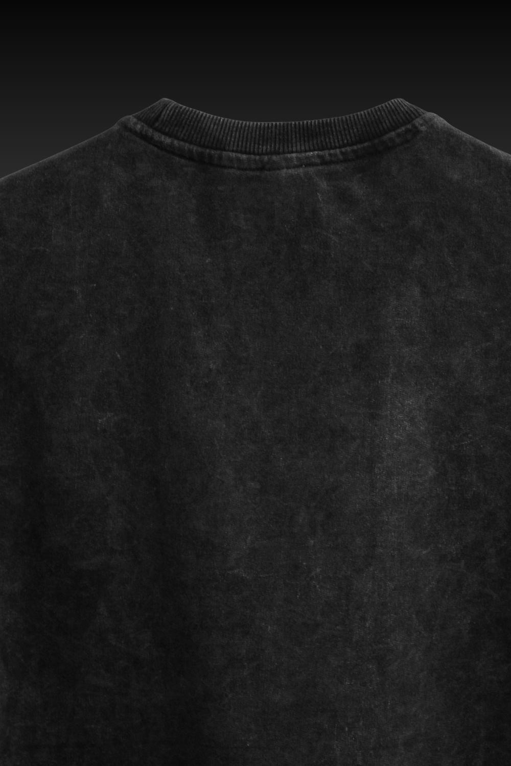 Vibes Acidwash Black Oversized T-Shirt