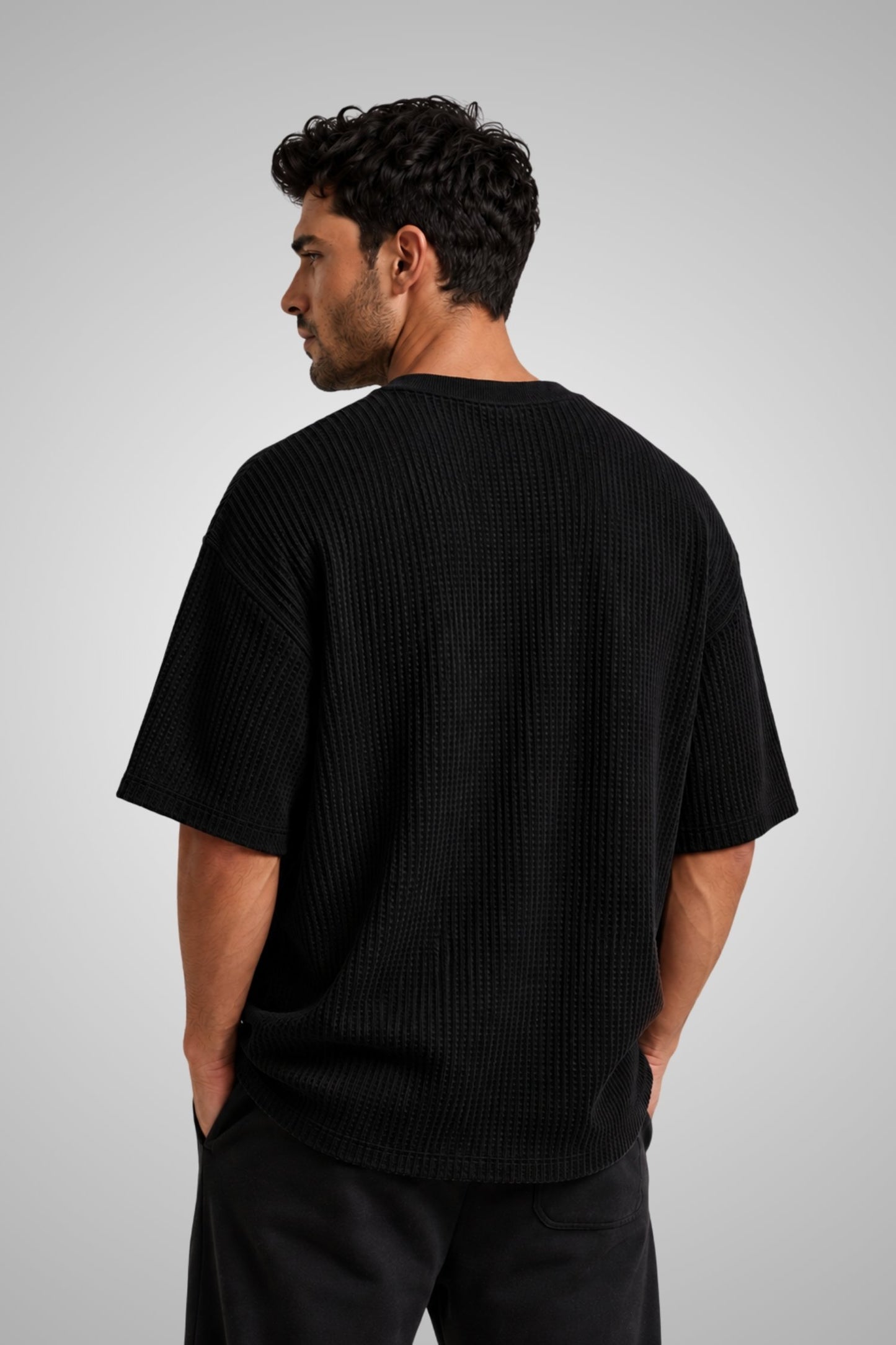 DV Waffle Knit Premium Oversized T-Shirt