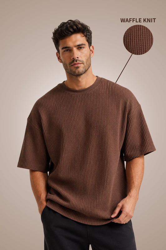 DV Waffle Knit Premium Oversized T-Shirt