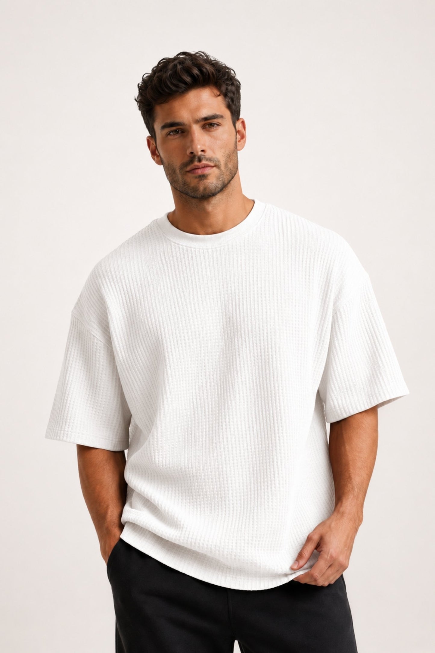 DV Waffle Knit Premium Oversized T-Shirt