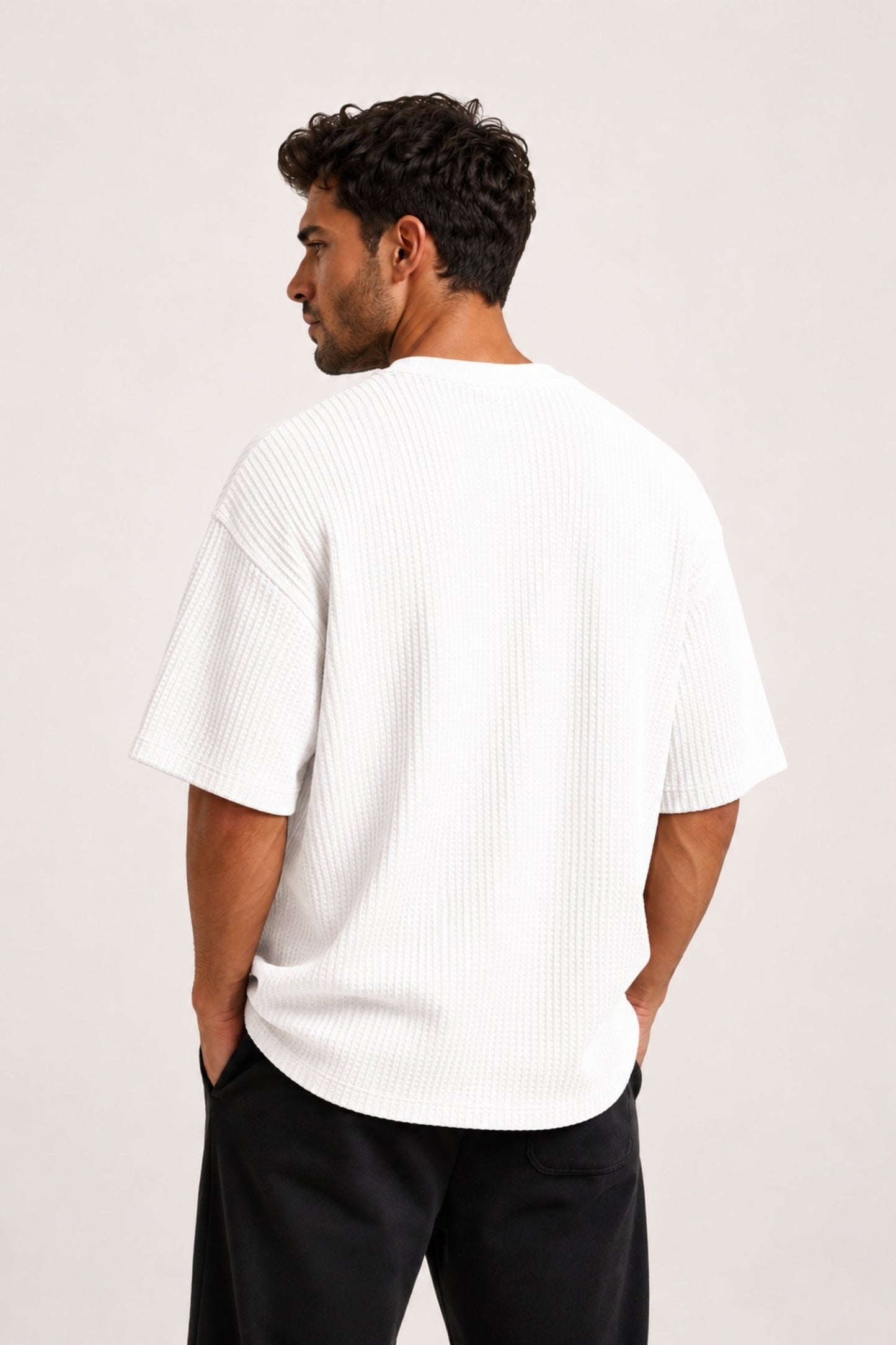 DV Waffle Knit Premium Oversized T-Shirt