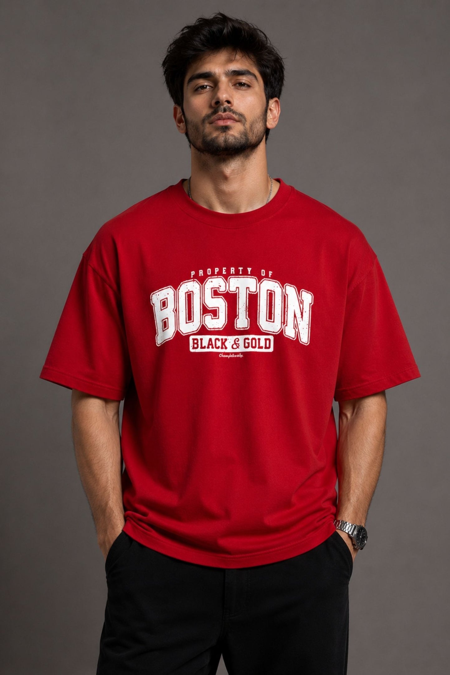 Boston Red Premium Oversized T-Shirt