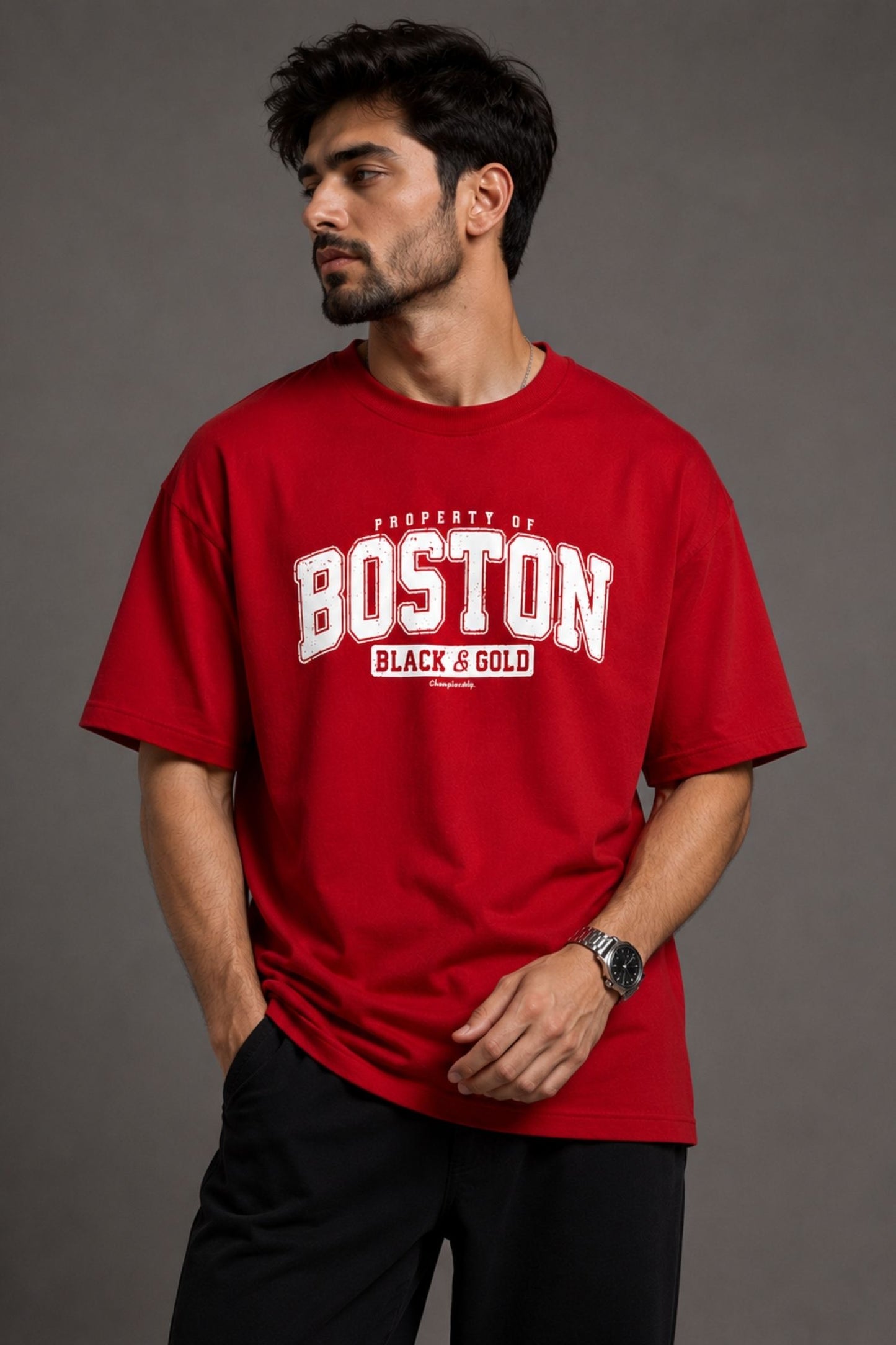 Boston Red Premium Oversized T-Shirt