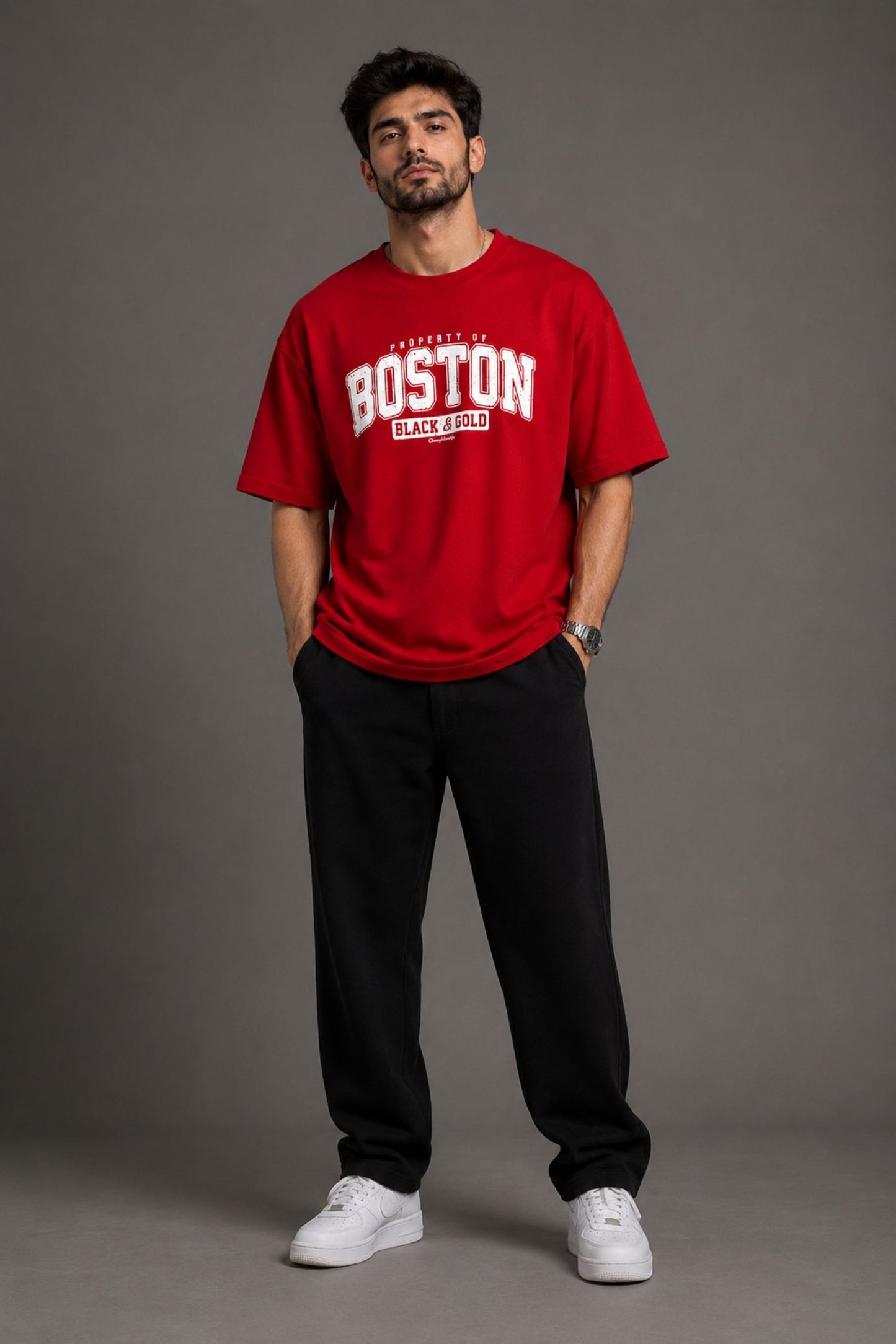 Boston Red Premium Oversized T-Shirt