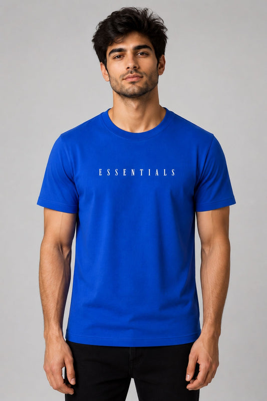 Essentials Royal Blue Regular Fit T-shirt