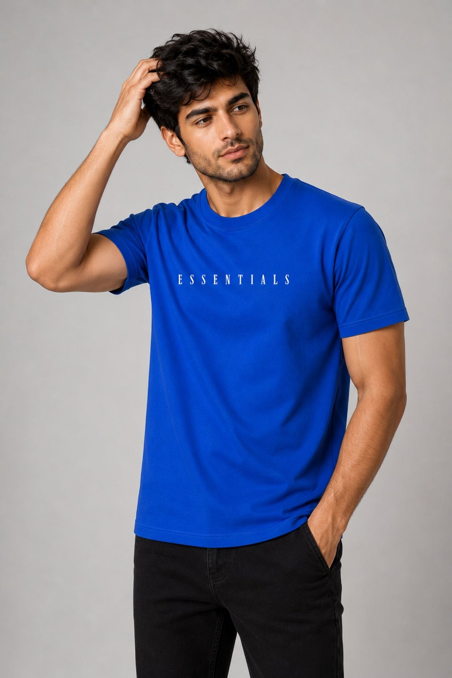 Essentials Royal Blue Regular Fit T-shirt