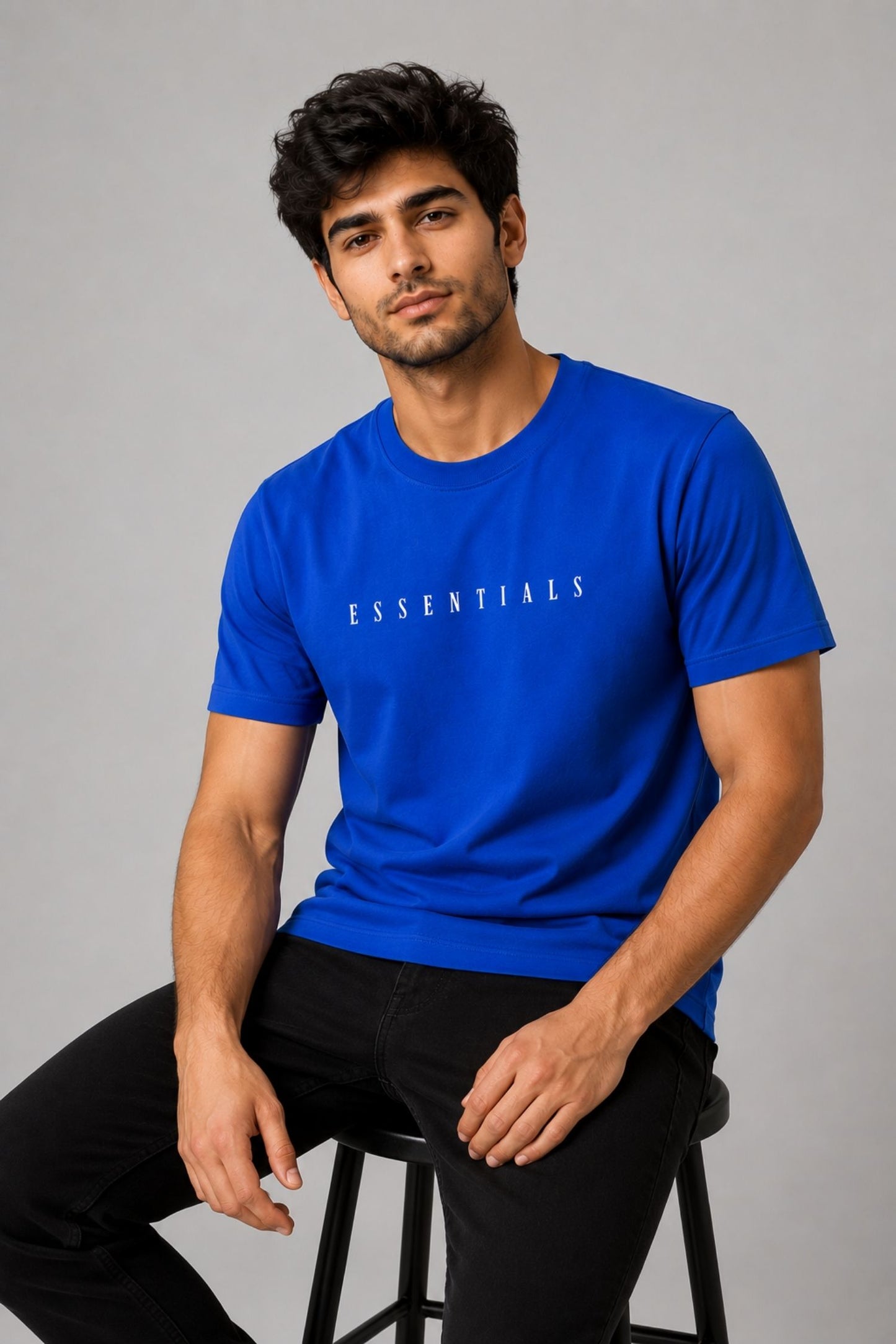 Essentials Royal Blue Regular Fit T-shirt