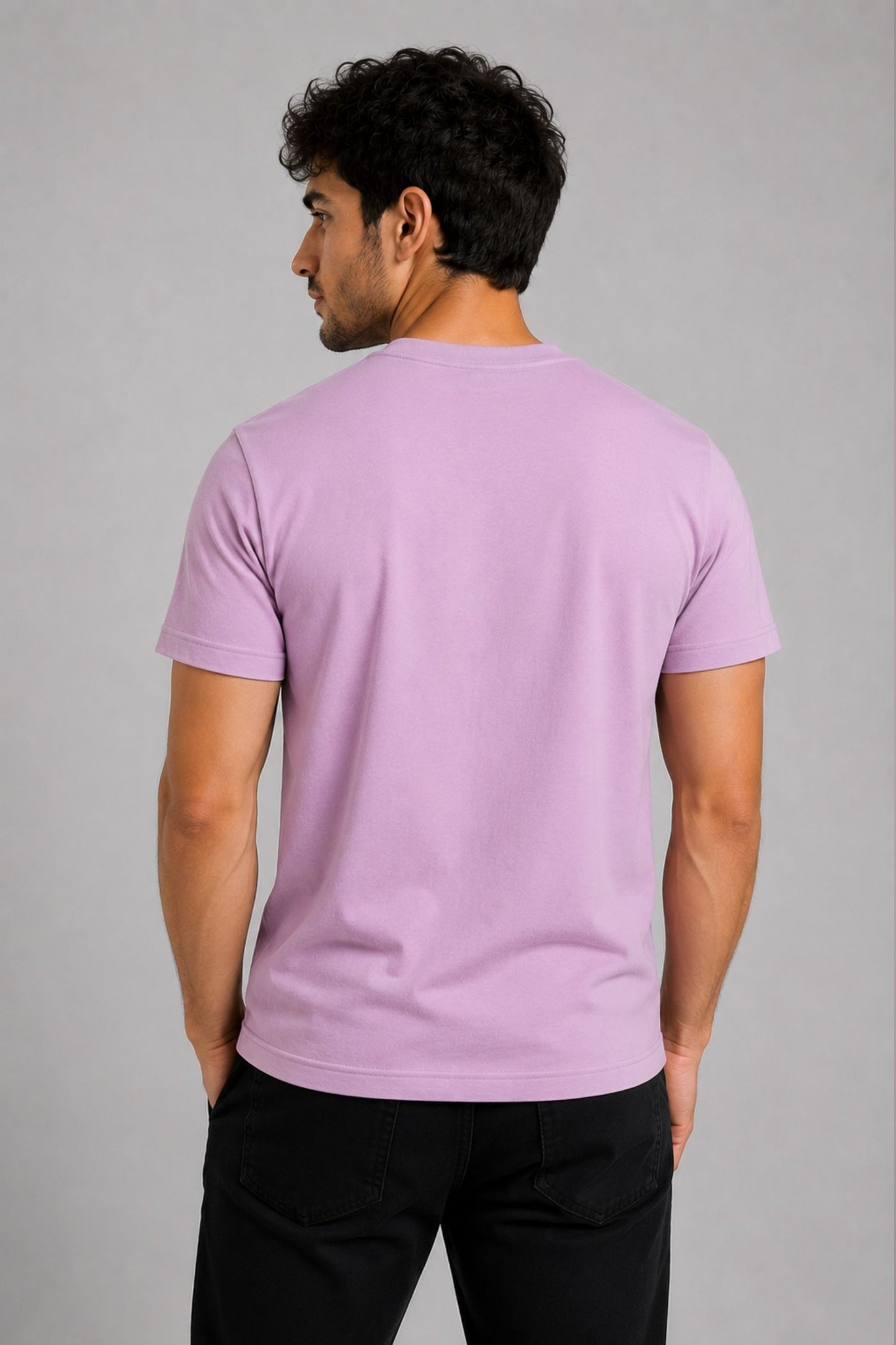 Rare Typography Lavender Regular Fit T-shirt